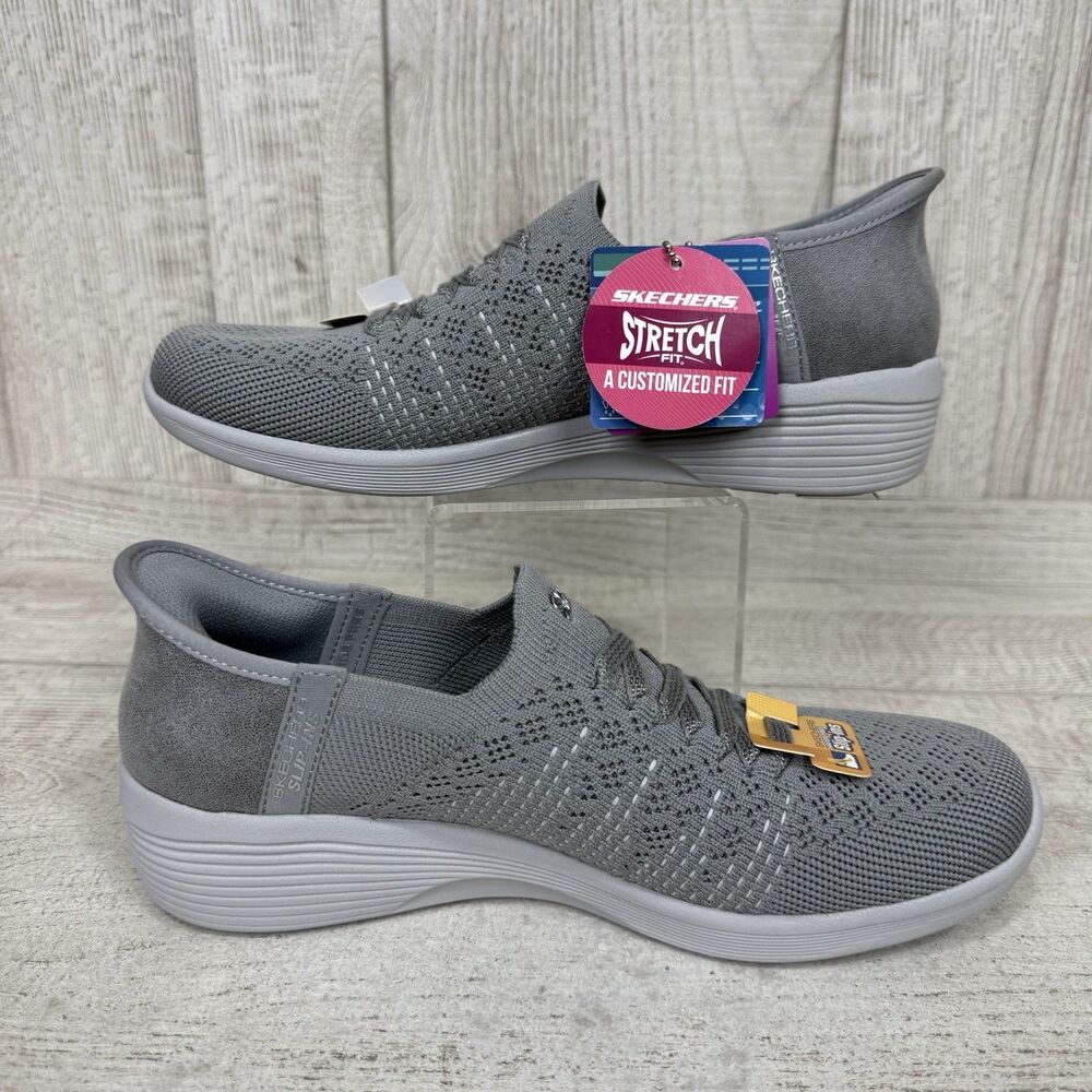 Skechers Slip-Ins Arya Swiftly Fashion Comfort 158918 Women Sz 6.5 Sneakers Grey - Picture 2 of 9